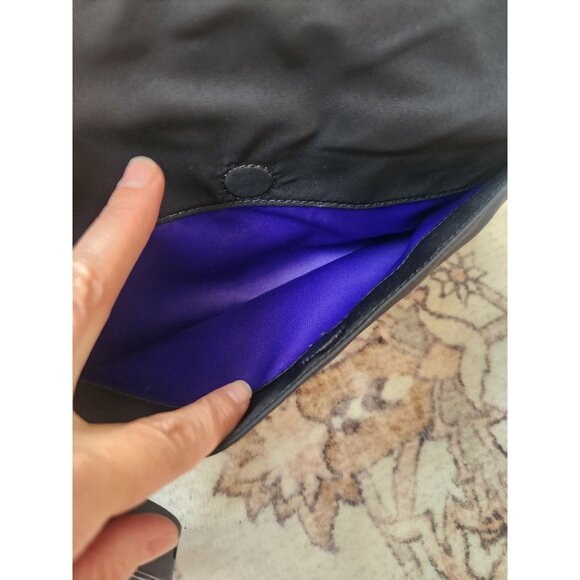 Henri Bendel Jetsetter Nylon Black & Gold Convertible Crossbody Bag - Picture 7 of 10